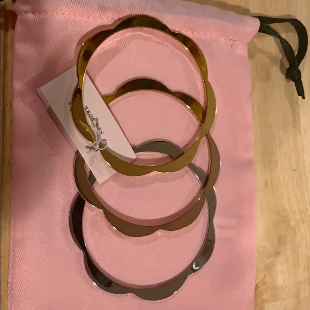 kate spade new york Slender Scallops bangle set